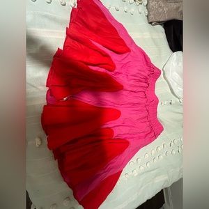 Stunning pink and red vibrant skort from Main Strip